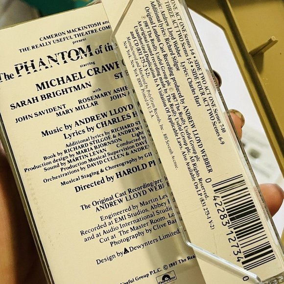 PHANTOM OF THE OPERA 1987 DOUBLE Cassette Tape One And Two Combo Tested - Picture 9 of 9